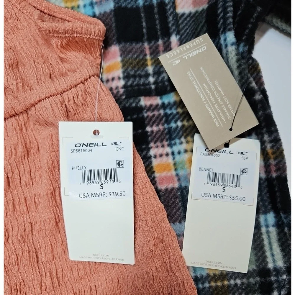 O'Neill Girls‎ Size Small 2 Piece Bundle - Dress + Plaid Button Up Shirt - NWT